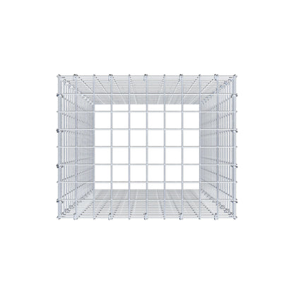 Anbaugabione Typ 3 100 cm x 50 cm x 40 cm (L x H x T), Maschenweite 5 cm x 5 cm, C-Ring