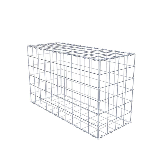 Gabion 100 cm x 60 cm x 40 cm (L x H x D), maskestørrelse 10 x 10 cm, spiralring