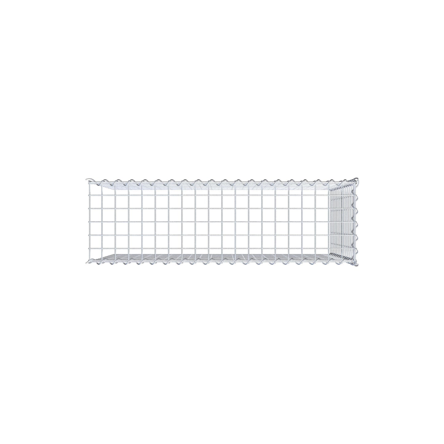 Gavión adulto tipo 4 100 cm x 70 cm x 30 cm (largo x alto x profundidad), tamaño de malla 5 cm x 5 cm, espiral