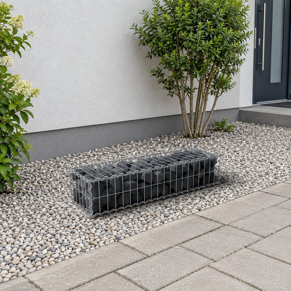 Gabione 100 cm x 20 cm x 30 cm (L x H x T), Maschenweite 5 cm x 10 cm, Spirale