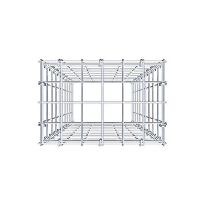 Type 3 oplegkorf 100 cm x 30 cm x 20 cm (L x H x D), maaswijdte 5 cm x 10 cm, C-ring