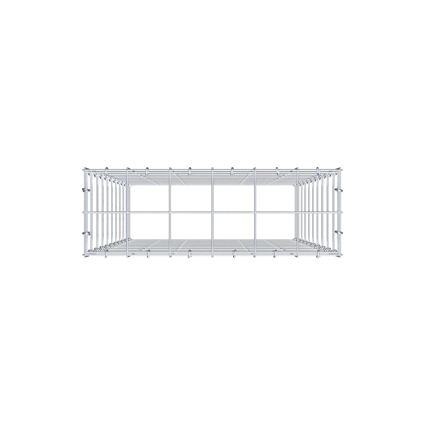 Gabbione aggiuntivo di tipo 3 100 cm x 60 cm x 20 cm (L x H x P), maglia 10 cm x 10 cm, anello a C