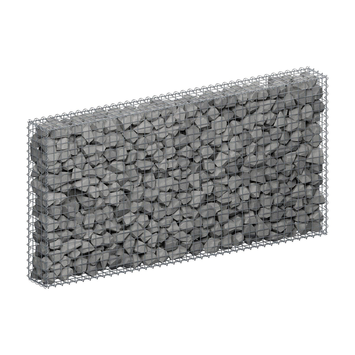 Gabion 200 cm x 100 cm x 20 cm (L x H x D), maskestørrelse 5 cm x 5 cm, spiral