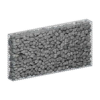 Gabion 200 cm x 100 cm x 20 cm (L x H x D), maskestørrelse 5 cm x 5 cm, spiral