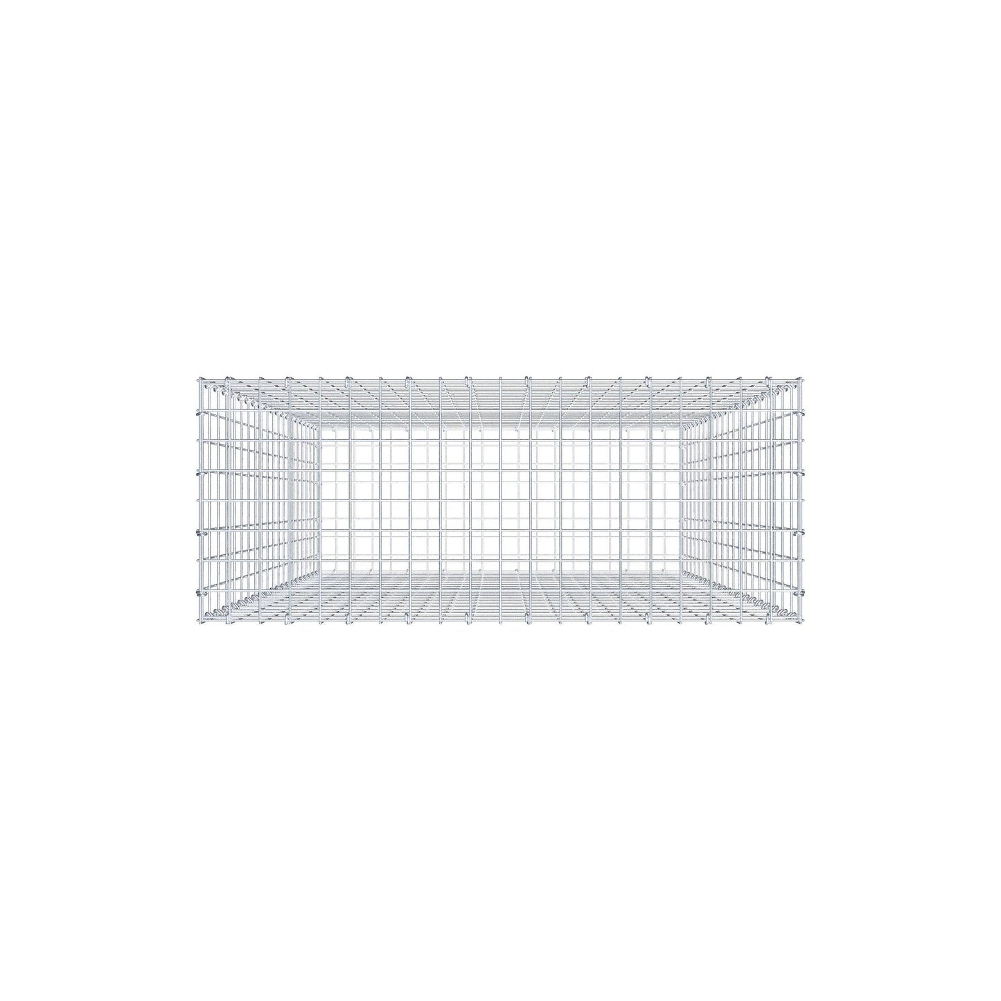 Gavión 200 cm x 100 cm x 40 cm (L x A x P), malla 5 cm x 10 cm, anillo en C