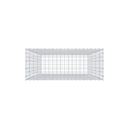 Gavión 200 cm x 100 cm x 40 cm (L x A x P), malla 5 cm x 10 cm, anillo en C