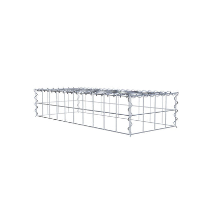 Gabion rapporté type 3 100 cm x 20 cm x 40 cm (L x H x P), mailles 10 cm x 10 cm, spirale