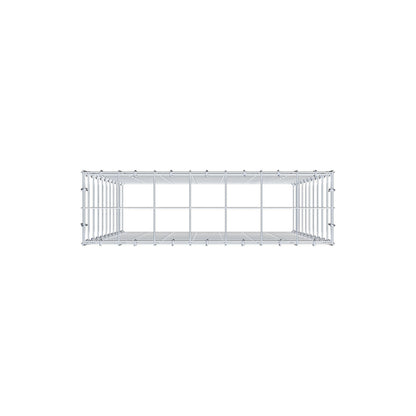 Mounted gabion type 3 100 cm x 70 cm x 20 cm (L x H x D), mesh size 10 cm x 10 cm, C-ring
