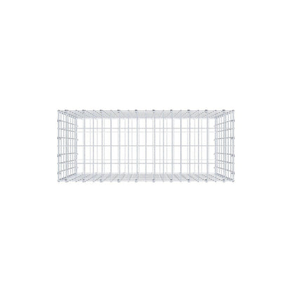 Gabione 100 cm x 80 cm x 40 cm (L x H x T), Maschenweite 5 x 10 cm, Spiralring
