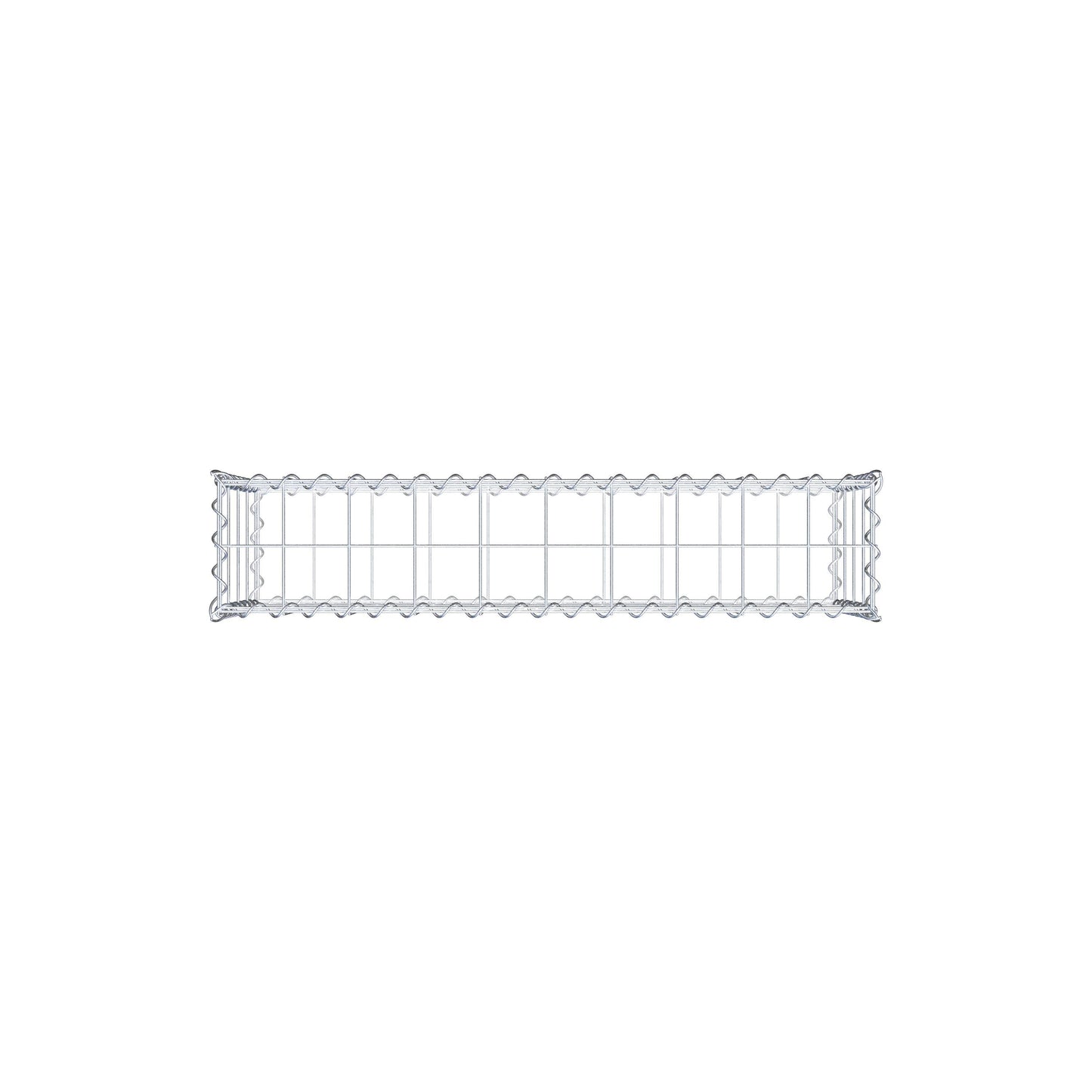 Gabion 100 cm x 40 cm x 20 cm (L x H x D), maskestørrelse 10 cm x 10 cm, spiral