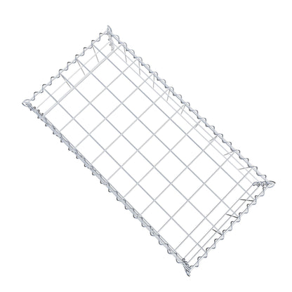 Gabion rapporté type 3 100 cm x 20 cm x 50 cm (L x H x P), mailles 10 cm x 10 cm, spirale