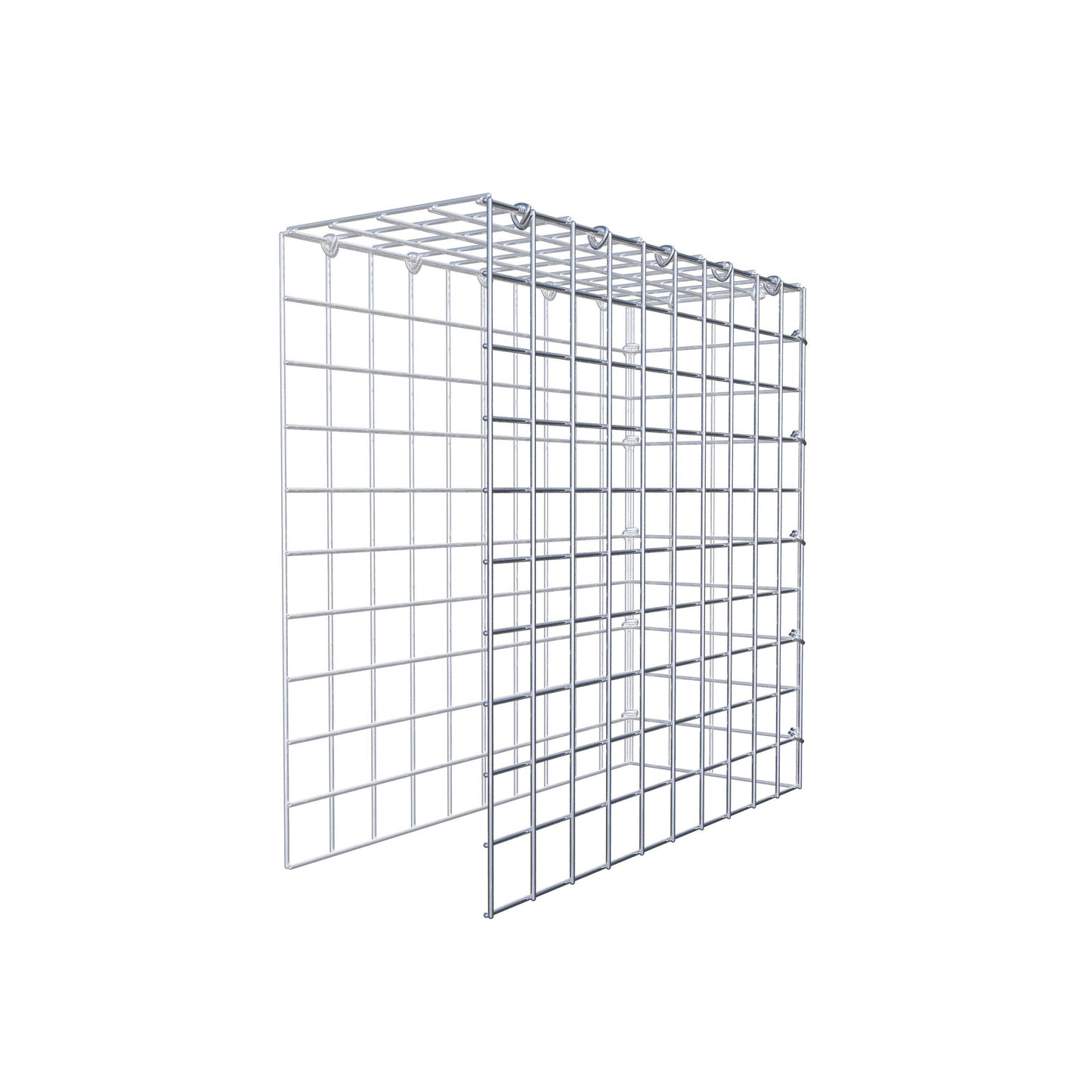 Gabbione aggiuntivo tipo 4 50 cm x 50 cm x 20 cm (L x A x P), maglia 5 cm x 5 cm, anello a C