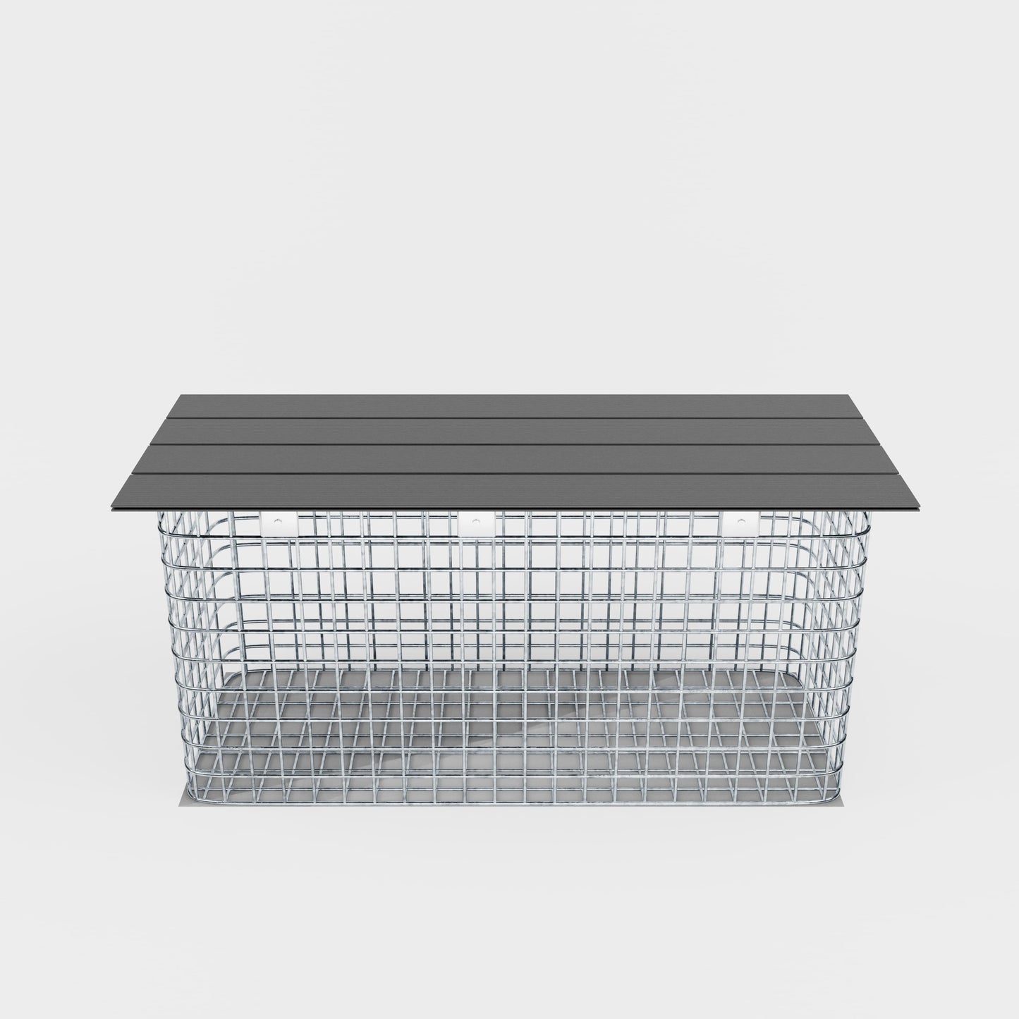 Banc de jardin 102 x 50 x 42 cm MW 5 x 5 cm galvanisé à chaud, avec revêtement recyclé en anthracite