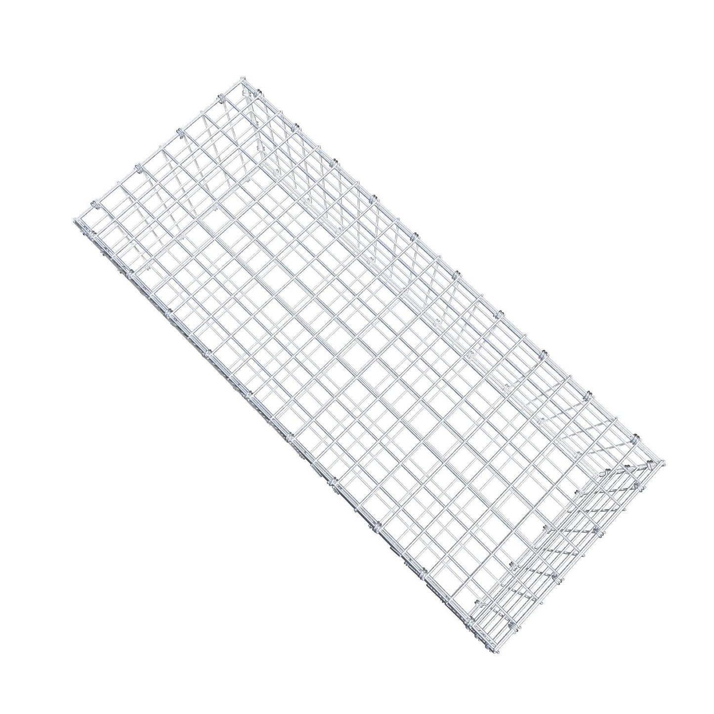 Gabion 100 cm x 30 cm x 40 cm (L x H x D), maskstorlek 5 x 5 cm, spiralring