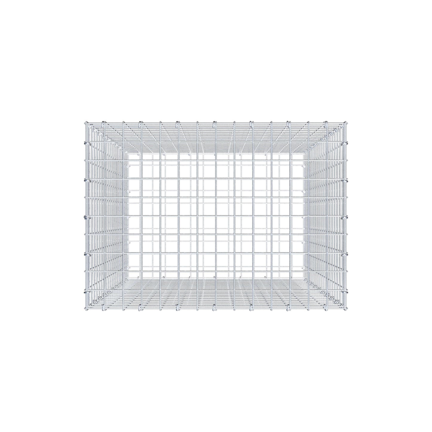 Gabbione 100 cm x 70 cm x 50 cm (L x H x P), maglia 5 cm x 5 cm, anello a C