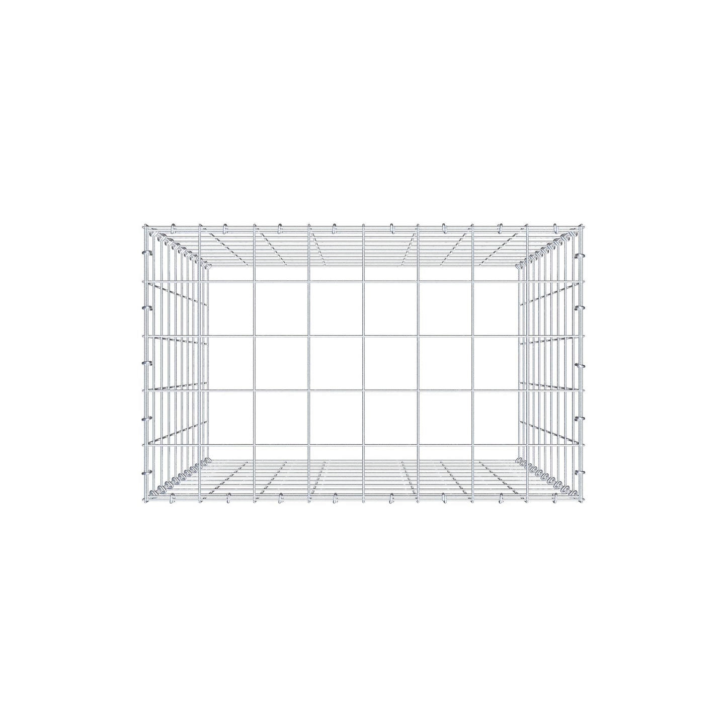 Mounted gabion type 3 100 cm x 80 cm x 50 cm (L x H x D), mesh size 10 cm x 10 cm, C-ring
