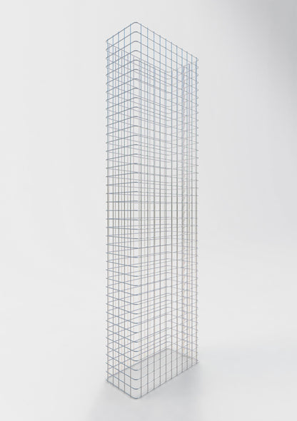 Gabionenzaun Länge 57 cm, Höhe 200 cm, Tiefe 27 cm, Maschenweite 5 x 5 cm