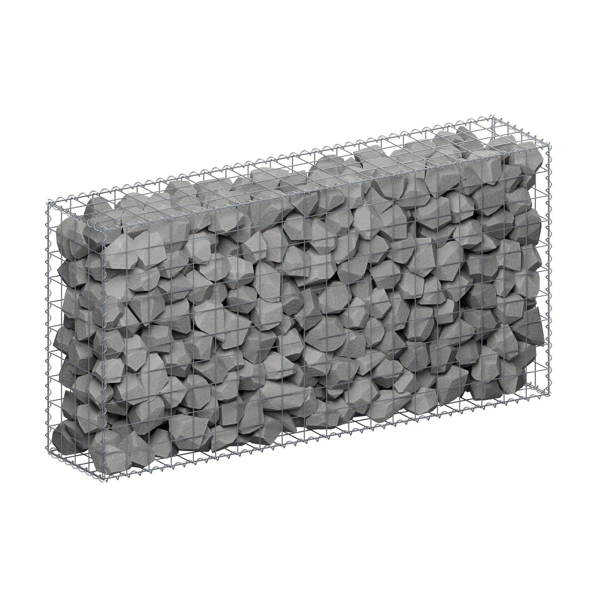 Gabione 200 cm x 100 cm x 40 cm (L x H x T), Maschenweite 10 cm x 10 cm, Spirale