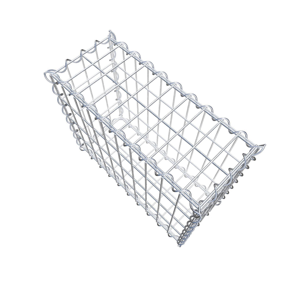 Gabion 50 cm x 40 cm x 20 cm (L x H x D), maskestørrelse 5 cm x 10 cm, spiral