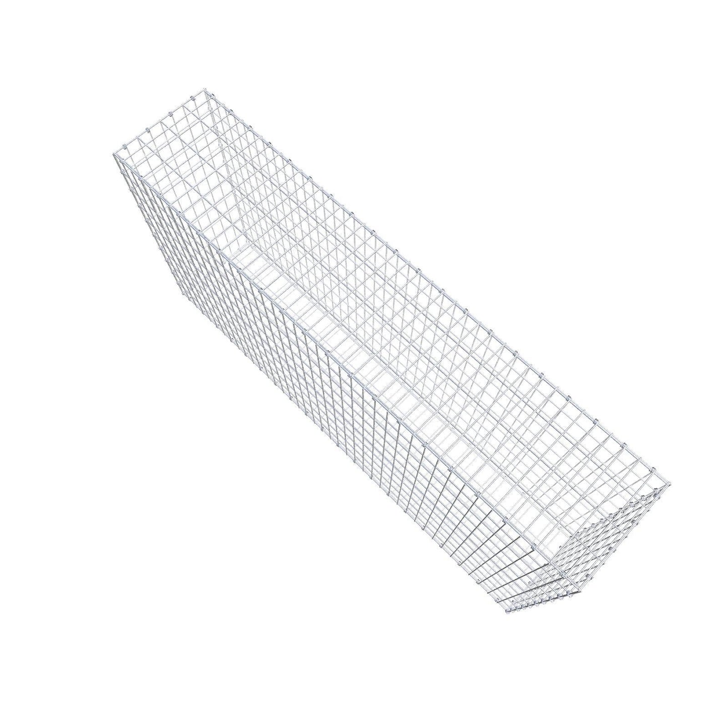 Gavión 200 cm x 100 cm x 40 cm (L x A x P), luz de malla 5 x 10 cm, anillo en espiral