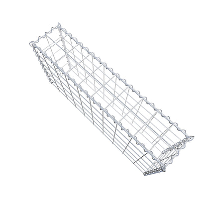 Opbouw schanskorf type 3 100 cm x 50 cm x 20 cm (L x H x D), maaswijdte 10 cm x 10 cm, spiraal