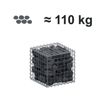 Gabion 40 cm x 40 cm x 40 cm (L x H x P), mailles 5 cm x 5 cm, spirale