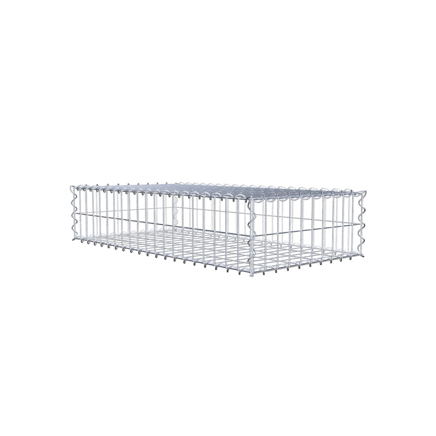Gabion 100 cm x 20 cm x 50 cm (L x H x D), maskestørrelse 5 cm x 10 cm, spiral