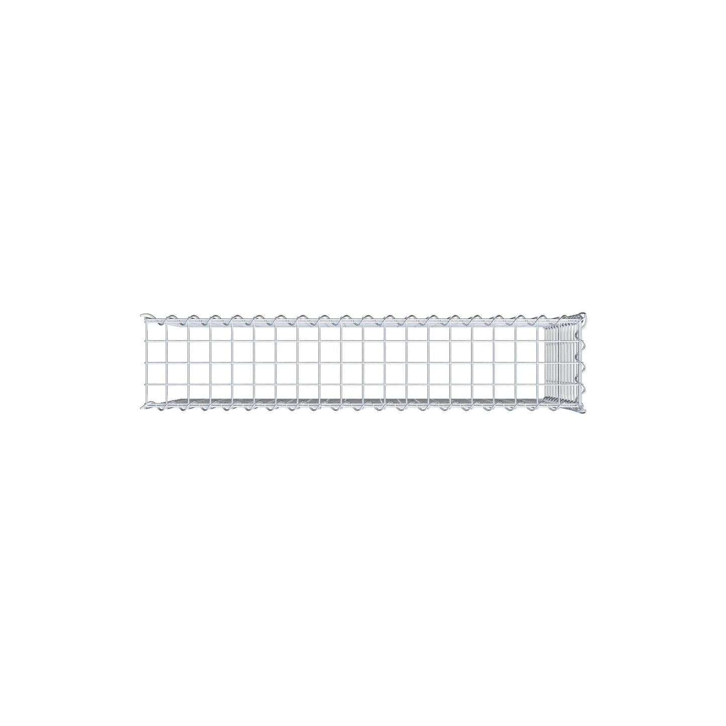 Gabbione aggiuntivo tipo 4 100 cm x 60 cm x 20 cm (L x H x P), dimensione maglia 5 cm x 5 cm, a spirale
