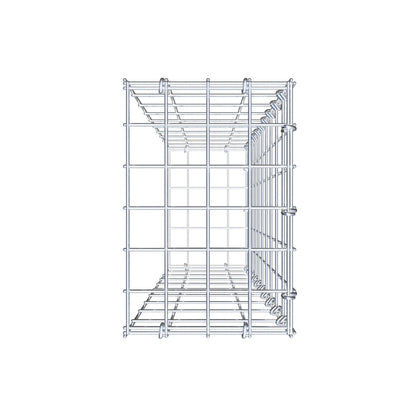 Monteret gabion type 2 100 cm x 20 cm x 30 cm, maskestørrelse 5 cm x 10 cm, C-ring
