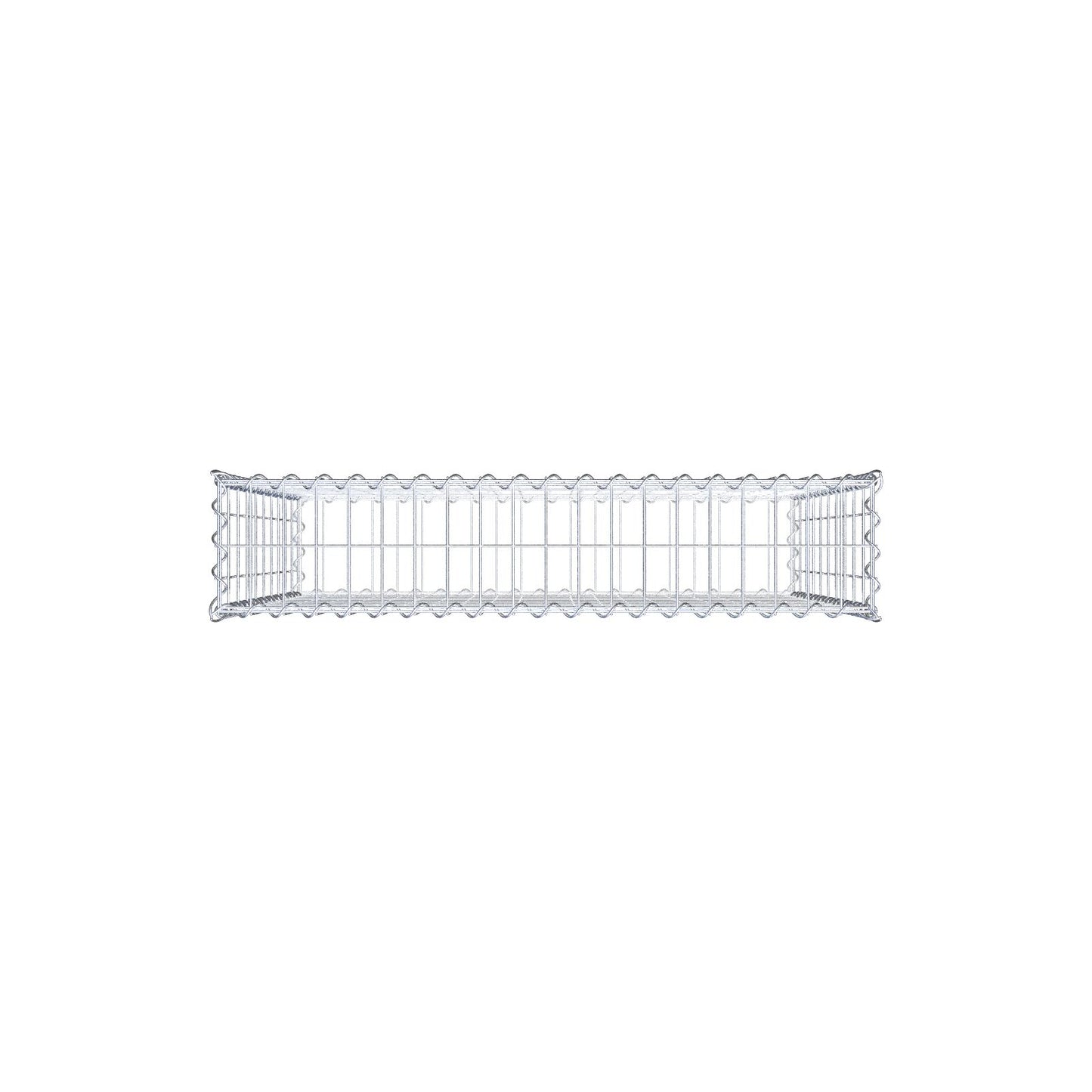 Gabion 100 cm x 100 cm x 20 cm (L x H x D), maskestørrelse 5 cm x 10 cm, spiral