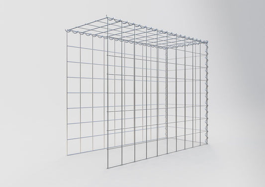 Grown-on gabion type 4 100 cm x 80 cm x 40 cm (L x H x D), mesh size 10 cm x 10 cm, spiral