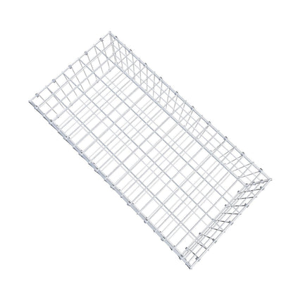 Gabione 100 cm x 30 cm x 50 cm (L x H x T), Maschenweite 5 x 10 cm, Spiralring