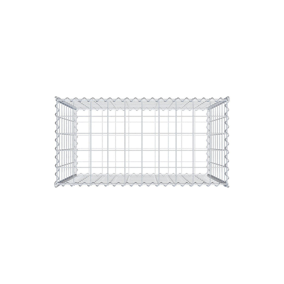 Gabbione 100 cm x 90 cm x 50 cm (L x H x P), maglia 10 cm x 10 cm, spirale