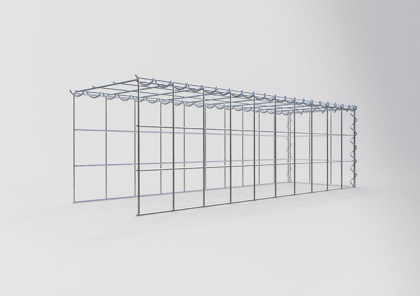 Gabbione aggiuntivo tipo 4 100 cm x 30 cm x 30 cm (L x A x P), maglia 10 cm x 10 cm, spirale
