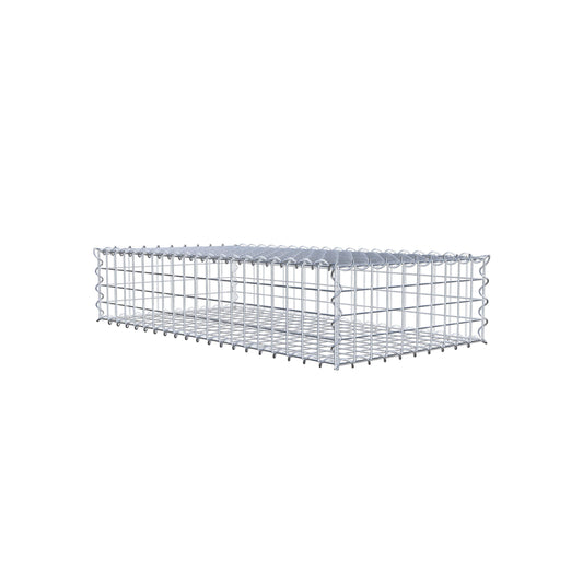 Schanskorf 100 cm x 20 cm x 50 cm (L x H x D), maaswijdte 5 cm x 5 cm, spiraalvormig