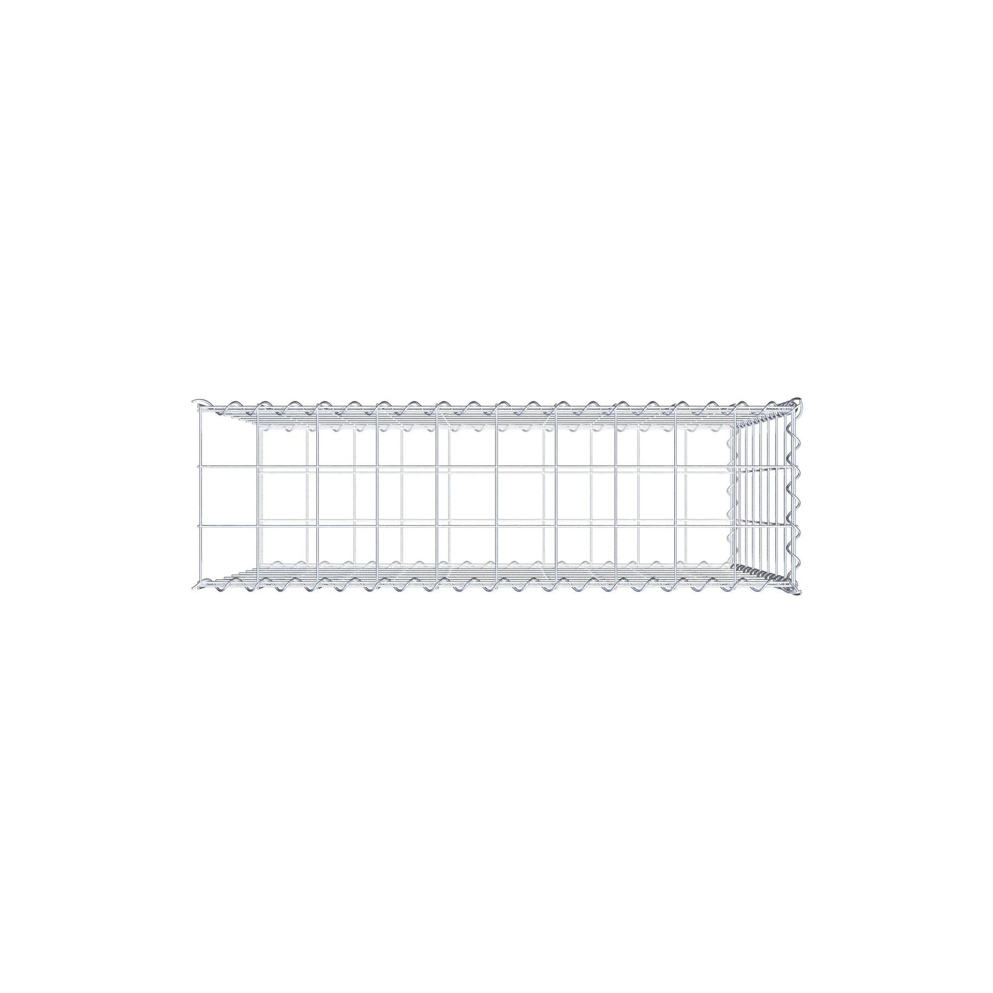 Anbaugabione Typ 2 100 cm x 80 cm x 30 cm (L x H x T), Maschenweite 10 cm x 10 cm, Spirale