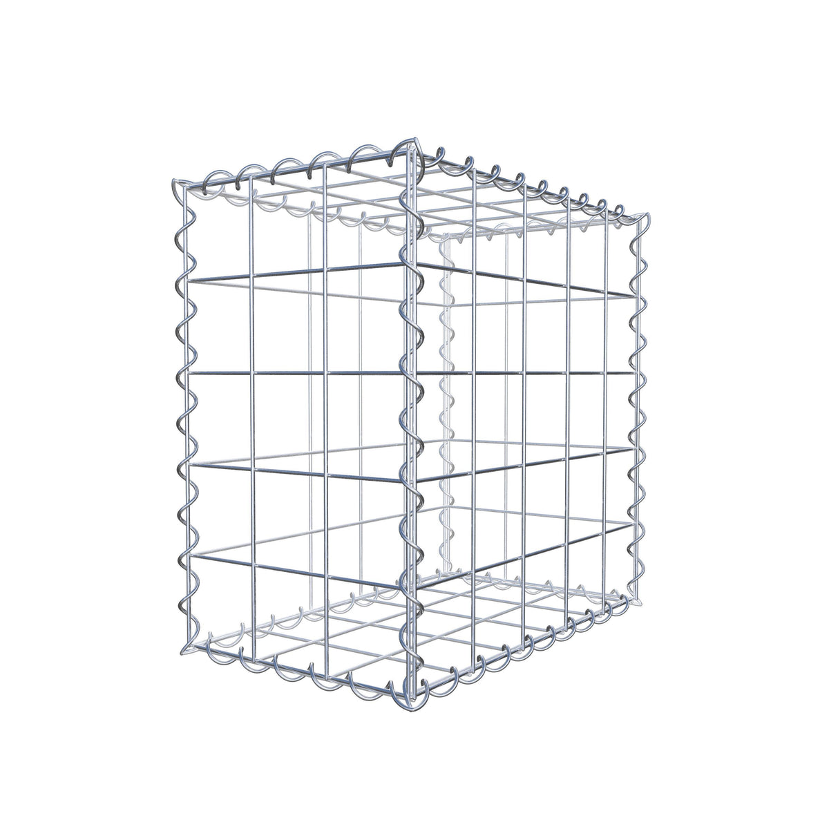 Gabion 50 cm x 50 cm x 30 cm (L x H x D), maskestørrelse 10 cm x 10 cm, spiral