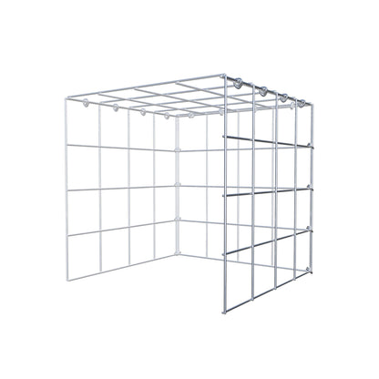 Mounted gabion type 4 40 cm x 40 cm x 40 cm (L x H x D), mesh size 10 cm x 10 cm, C-ring