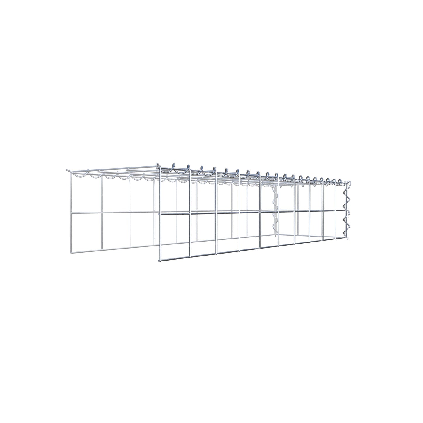 Gabbione aggiuntivo tipo 4 100 cm x 20 cm x 30 cm (L x A x P), maglia 10 cm x 10 cm, spirale