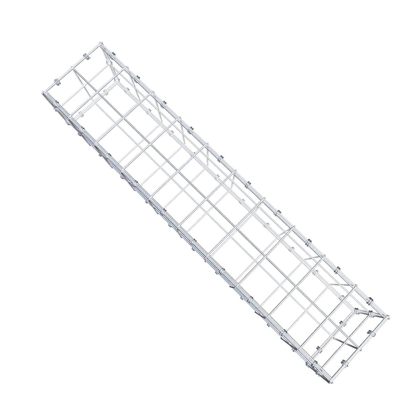 Gabion 100 cm x 20 cm x 20 cm (L x H x D), maskestørrelse 10 x 10 cm, spiralring