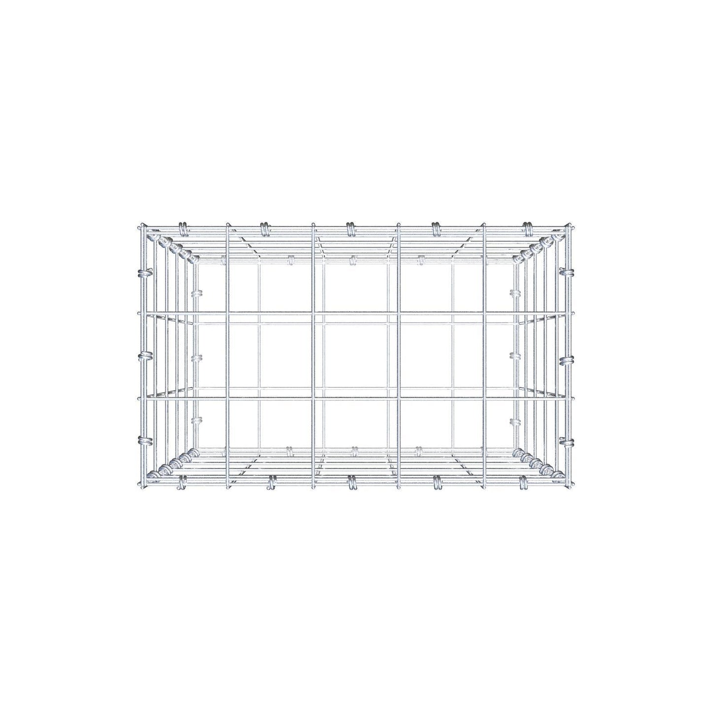 Gabion 50 cm x 50 cm x 30 cm (L x H x D), maskestørrelse 10 x 10 cm, spiralring