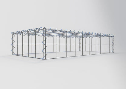 Gabion rapporté type 3 100 cm x 20 cm x 50 cm (L x H x P), mailles 10 cm x 10 cm, spirale