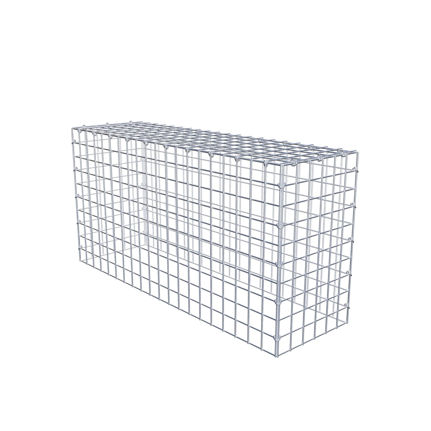Mounted gabion type 3 100 cm x 50 cm x 30 cm (L x H x D), mesh size 5 cm x 5 cm, C-ring
