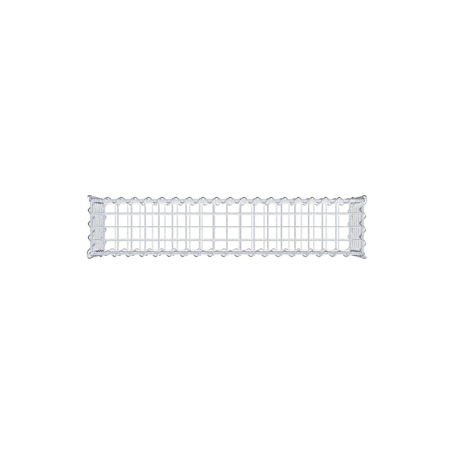 Schanskorf 100 cm x 30 cm x 20 cm (L x H x D), maaswijdte 5 cm x 5 cm, spiraalvormig