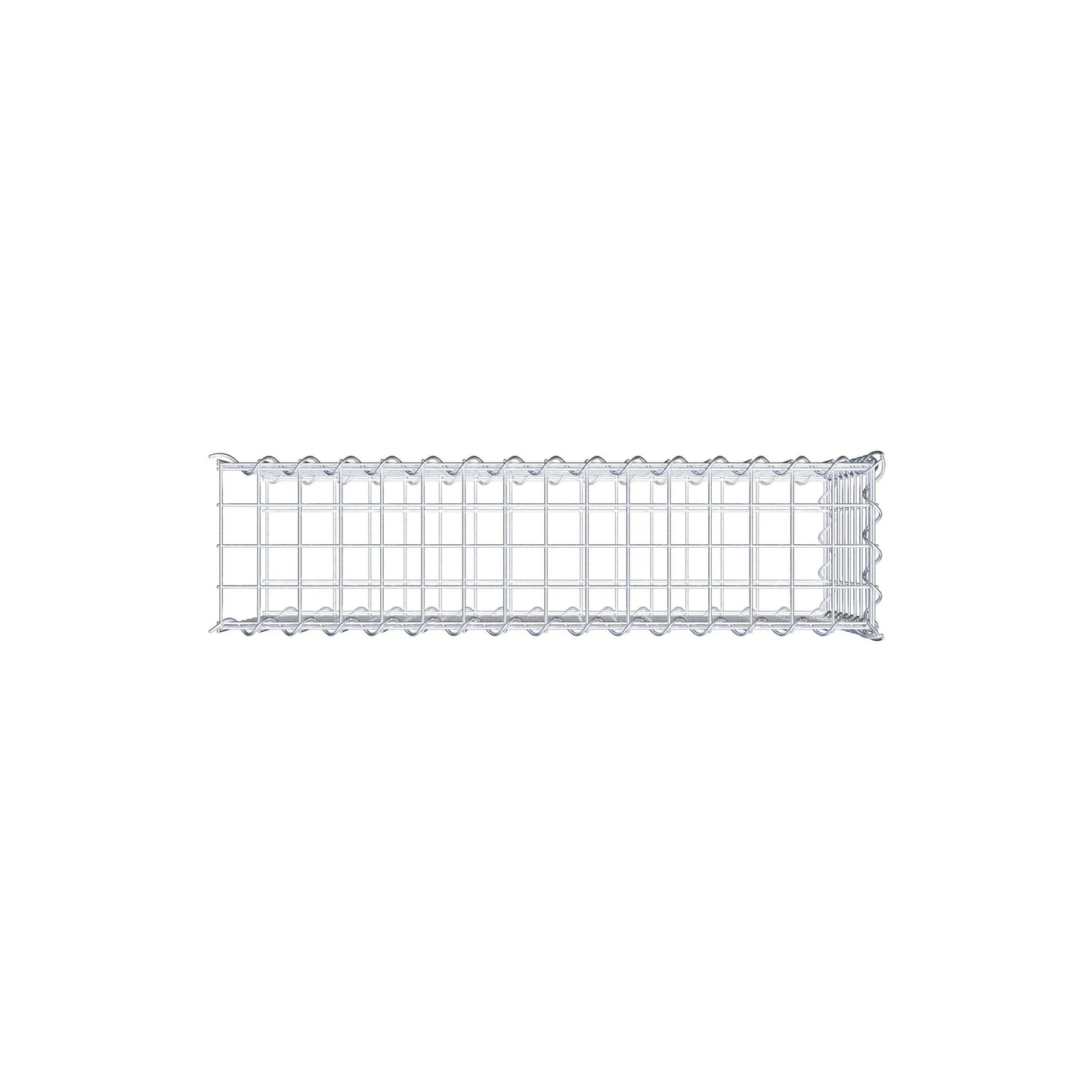 Add-on schanskorf type 2 80 cm x 40 cm x 20 cm (L x H x D), maaswijdte 5 cm x 5 cm, spiraalvormig