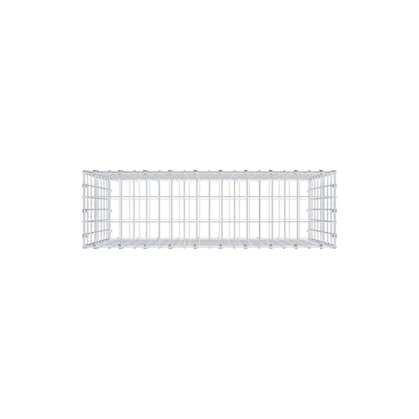 Gabion 100 cm x 80 cm x 30 cm (L x H x P), mailles 5 x 10 cm, anneau en spirale
