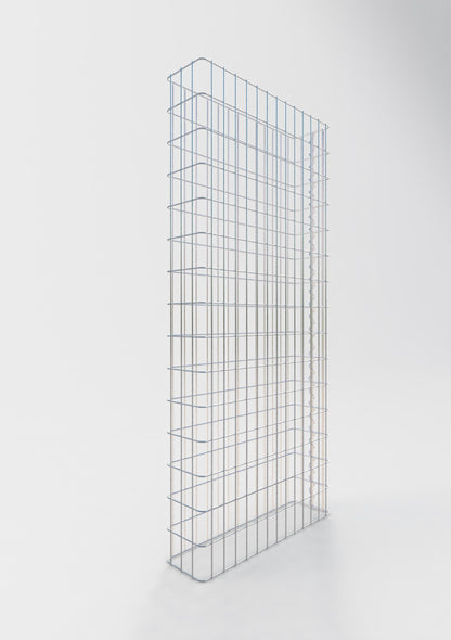 Schanskorfomheining lengte 67 cm, hoogte 160 cm, diepte 17 cm, maaswijdte 5 x 10 cm