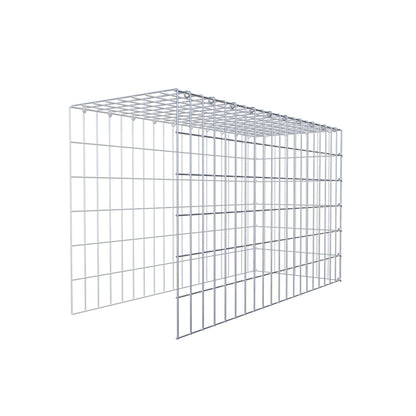 Monteret gabion type 4 100 cm x 60 cm x 40 cm (L x H x D), maskestørrelse 5 cm x 10 cm, C-ring