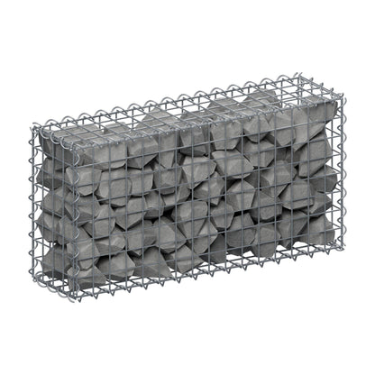 Gabion 80 cm x 40 cm x 20 cm (L x H x P), mailles 5 cm x 5 cm, spirale
