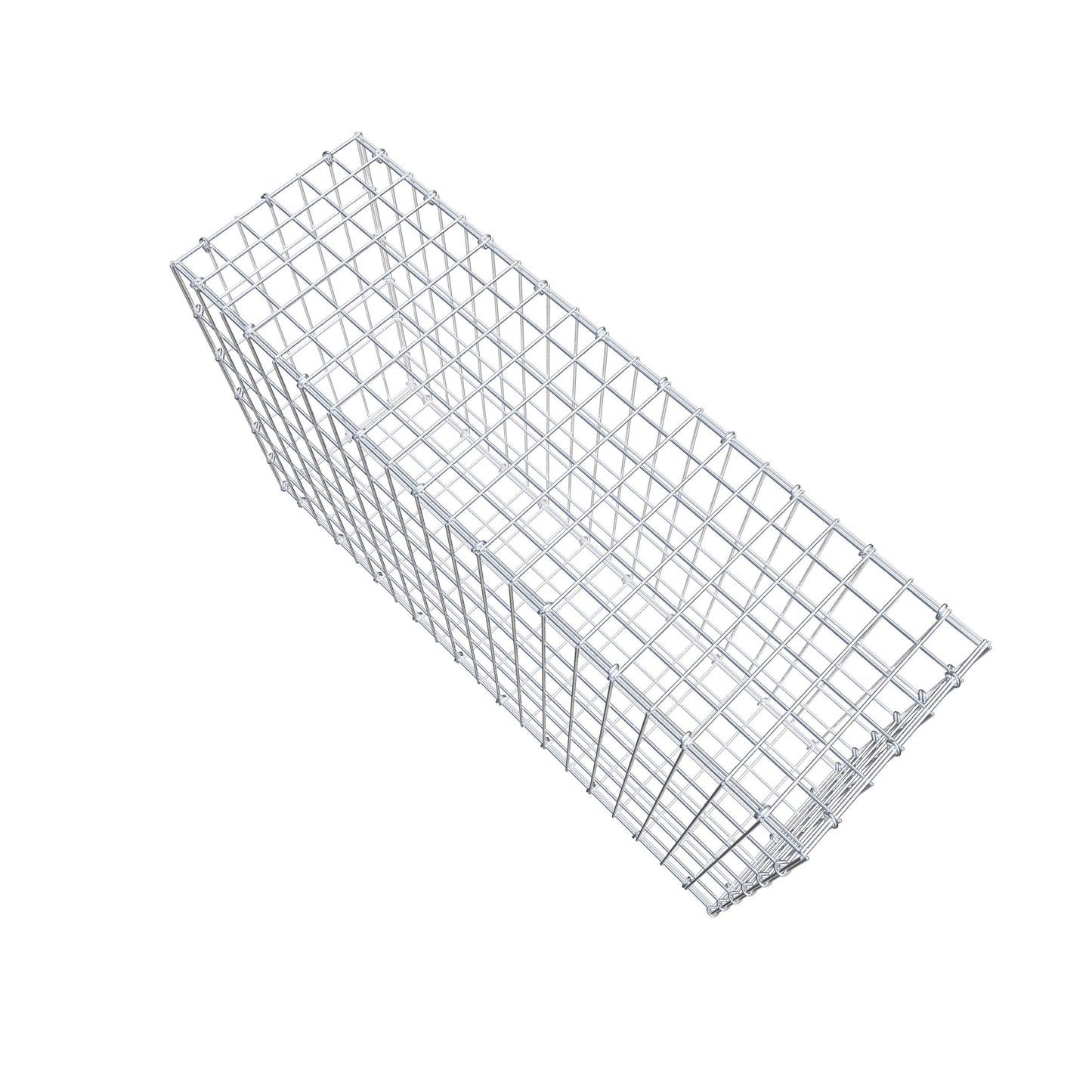 Gavión 100 cm x 60 cm x 30 cm (L x A x P), luz de malla 5 cm x 10 cm, anillo en C